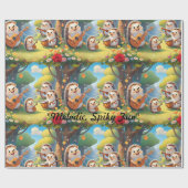 Muzikale Hedgehog Vibes Cadeaupapier (Vlak)