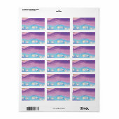 Muzikale Hemsa Bar Bat Mitzvah Uitnodiging Etiket (Full Sheet)