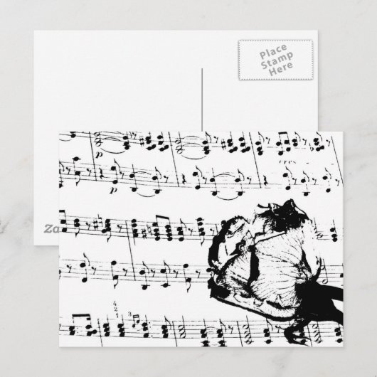 Muzikale herinneringen briefkaart (Voorkant / Achterkant)