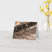 Muzikale het instrumentenverjaardag van de kaart (Gele Bloem)