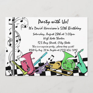 Muzikale Hip Hop Uitnodigen Kaart