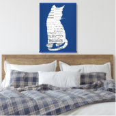 Muzikale Kat Canvas Afdruk (Insitu (Slaapkamer))