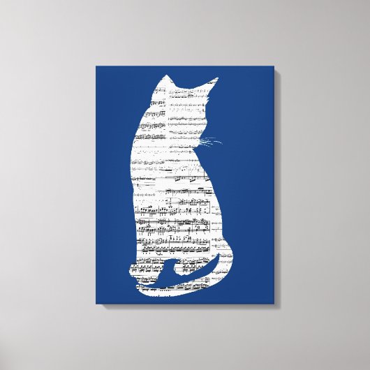 Muzikale Kat Canvas Afdruk (Voorkant)