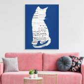 Muzikale Kat Canvas Afdruk (Insitu (Woonkamer))