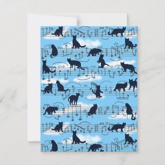 muzikale katjes notitiekaartje (Voorkant)