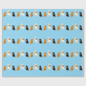 Muzikale Katten Cadeaupapier (Vlak)