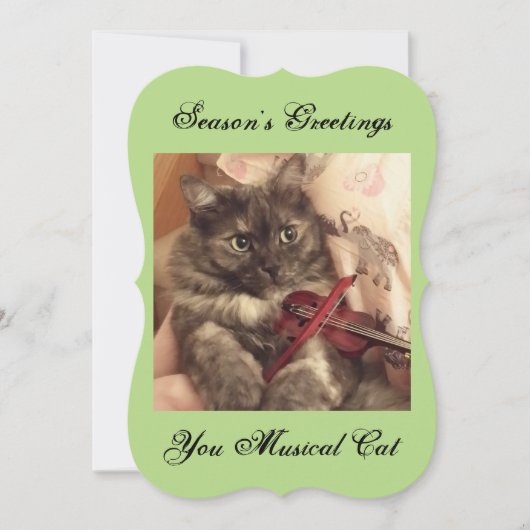 Muzikale katten kerstkaart van RoseWrites (Voorkant)