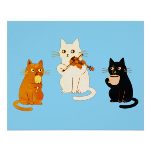 Muzikale Katten Perfect Poster (Voorkant)