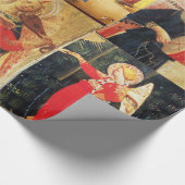 MUZIKALE KERSTENGELEN EN MADONNA MET KIND CADEAUPAPIER (Hoek)