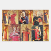 MUZIKALE KERSTENGELEN EN MADONNA MET KIND INPAKPAPIER VEL (Voorkant)