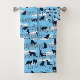muzikale kittens bad handdoek