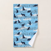 muzikale kittens bad handdoek (Handdoek)