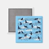 muzikale kittens magneet (Voorkant / Achterkant)
