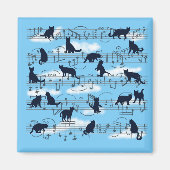 muzikale kittens magneet (Voorkant)