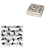 muzikale kittens rubberstempel (Gestempeld)