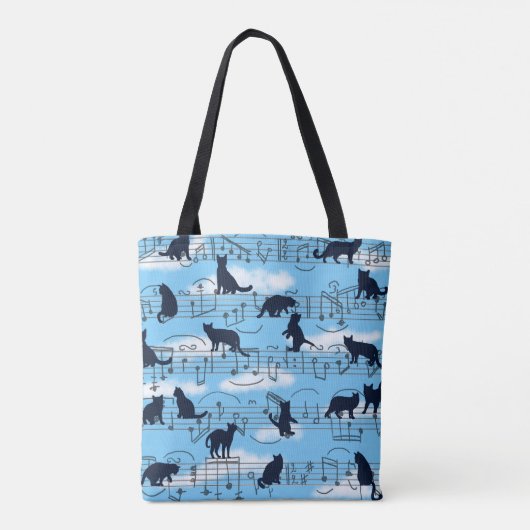 muzikale kittens tote bag (Achterkant)