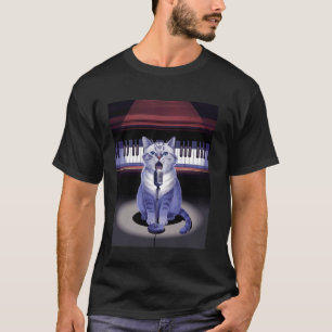 Muzikale Kitty Superster Katten die Keyboard Muzie T-shirt