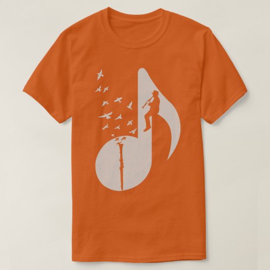 Muzikale Klarinet T-shirt (Design voorkant)