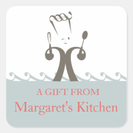 Muzikale knipoog chef food cadeau label stickers