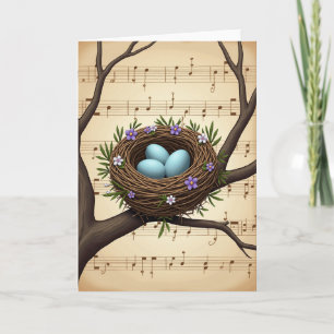 Muzikale Lentekaart met Nest Kaart