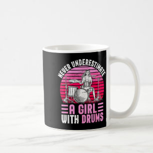 Muzikale Meisjes Drummer Drumstel Drummen Grappig  Koffiemok