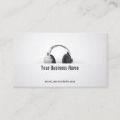 Muzikale Moderne Hoofdtelefoonmuziek Visitekaartje (Voorkant)