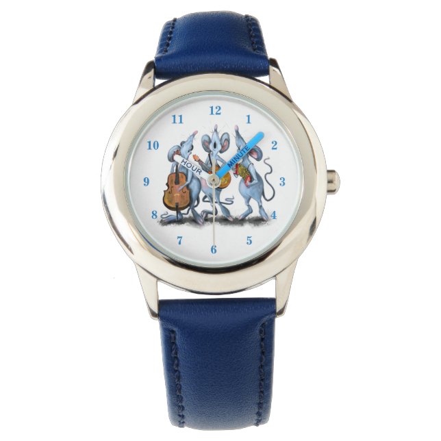 Muzikale Muisband Grappig horloge (Voorkant)