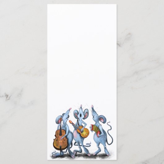 Muzikale Muizen Grappig Verjaardagsmenu Menu (Achterkant)