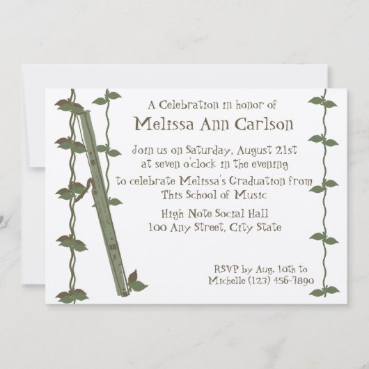 Muzikale Natuur / fagot Kaart (Voorkant)