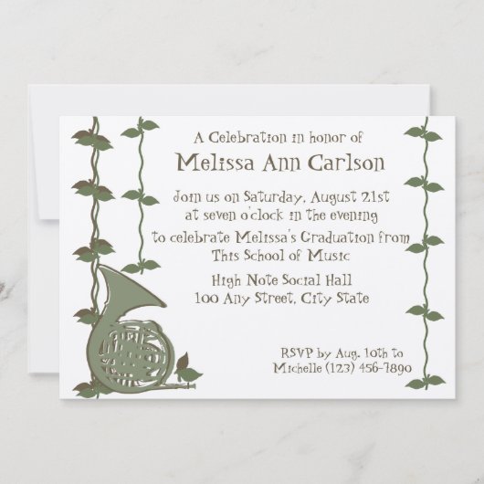 Muzikale Natuur / Franse hoorn Kaart (Voorkant)