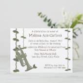 Muzikale Natuur/trompet Kaart (Staand voorkant)