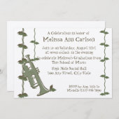 Muzikale Natuur/trompet Kaart (Voorkant / Achterkant)