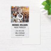 Muzikale noot Mic Logo | klankbordmixer Visitekaartje (Bureau)