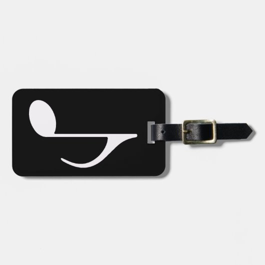 Muzikale noot om te reizen bagagelabel (Voorkant horizontaal)