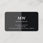 Muzikale noot op Black & Grey Modern Visitekaartje (Achterkant)