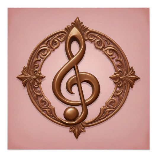 Muzikale noot perfect poster (Voorkant)