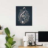Muzikale noot poster (Thuiskantoor)