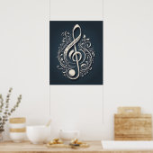 Muzikale noot poster (Keuken)