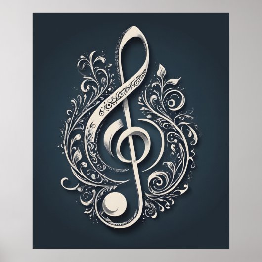 Muzikale noot poster (Voorkant)