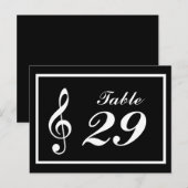 Muzikale noot Tafelnummers (zwart / wit) (Voorkant / Achterkant)