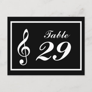 Muzikale noot Tafelnummers (zwart / wit)