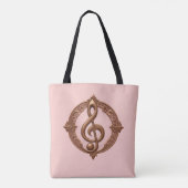 Muzikale noot tote bag (Achterkant)
