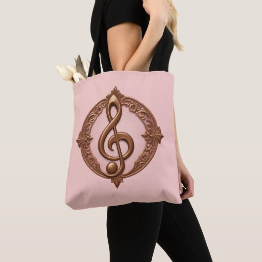 Muzikale noot tote bag (Dichtbij)