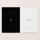 Muzikale noot / treble sleutel op goud folie kaarten (Binnen)