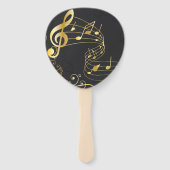 Muzikale Nota Luxe elegant ontwerp Handwaaier (Voorkant)