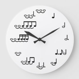 Muzikale Nota's Whimsical Wall Clock voor muzikant Grote Klok