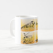 Muzikale Noten Barsten Abstract Koffiemok (Voorkant links)