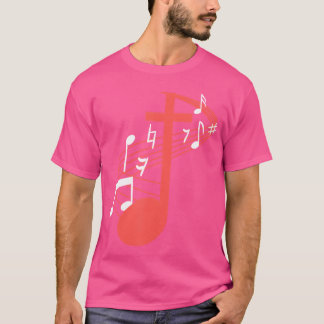 Muzikale noten Cross Christ Jesus Church Muziekvuu T-shirt