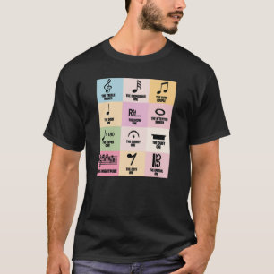 Muzikale noten Definitie Grappige Muzieknoten Symb T-shirt