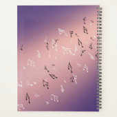 Muzikale noten in de Moonlight lavendel Planner (Achterkant)